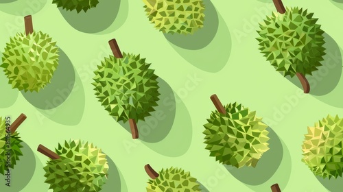 seamless pattern of durian.