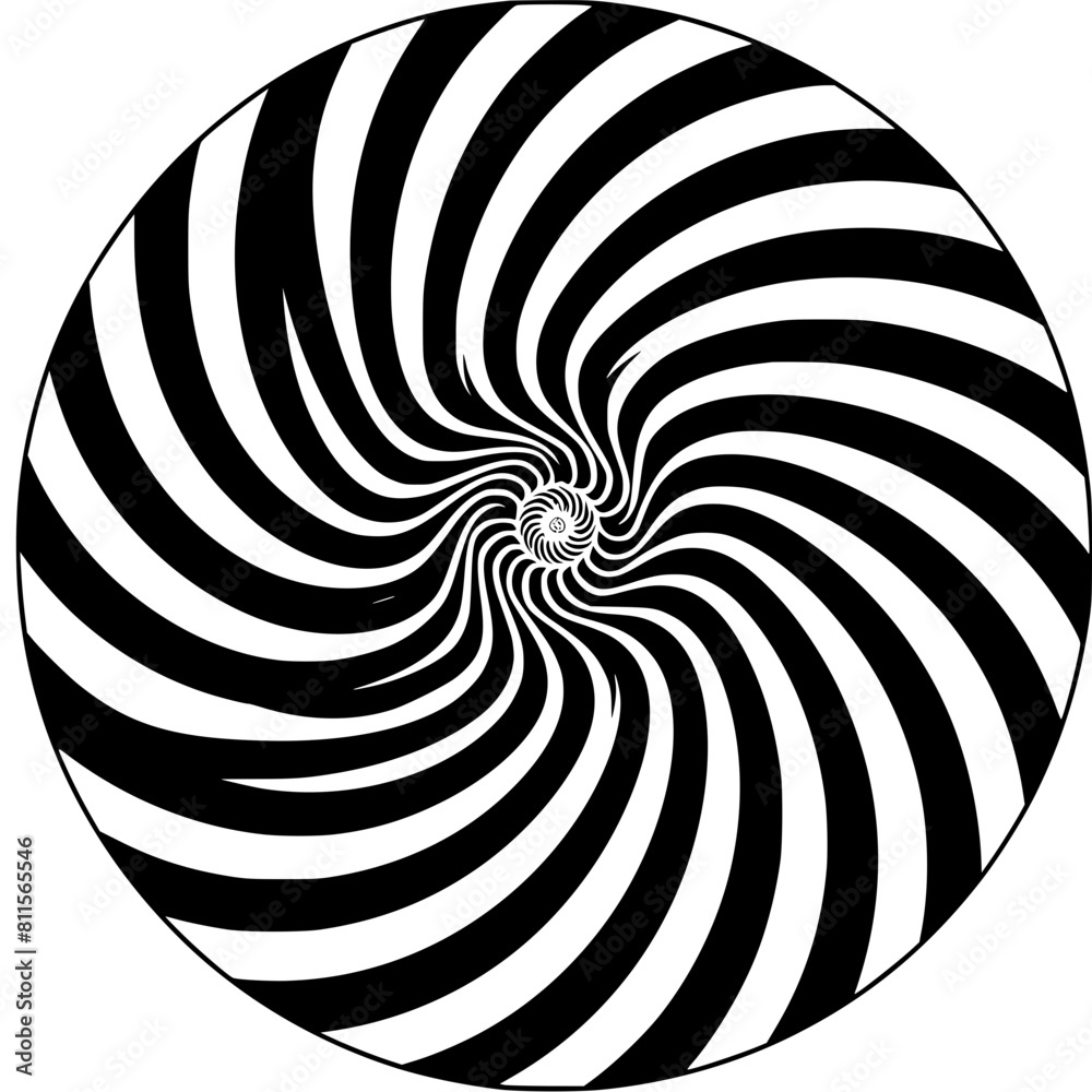 Obraz premium Spiral svg, Abstract squiggle, Squiggly, curvy lines, Monochrome geometric pattern, spirals svg, cut file, Cricut silhouette, spiral clipart, Optical Illusion 8 SVG Bundle. Optical Illusion Bundle