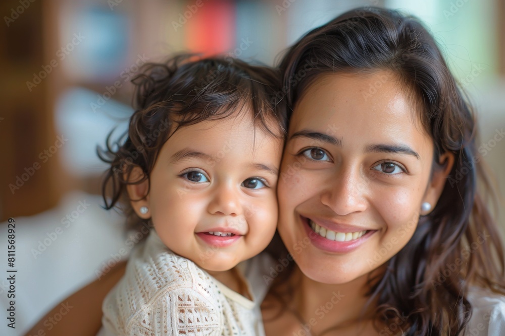 Happy Mother and her child created with Generative AI Happy Mother and her child created with Generative AI