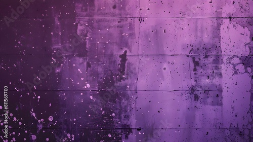 Abstract Purple Paint Splatter Artistic Texture on Dark Background Ideal for Creative Design Wallpaper Cover