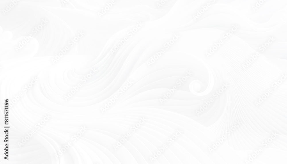 An abstract white wavy pattern on a white background, symbolizing simplicity and fluidity. Generative AI An abstract white wavy pattern on a white background, symbolizing simplicity and fluidity. Generative AI