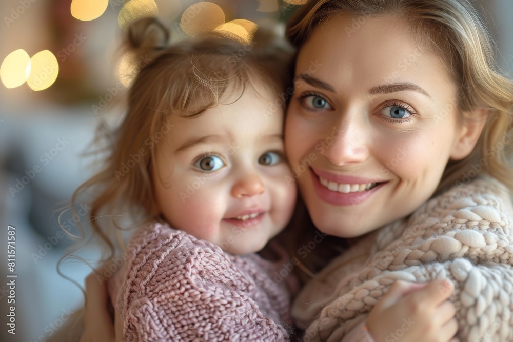 Happy Mother and her child created with Generative AI Happy Mother and her child created with Generative AI