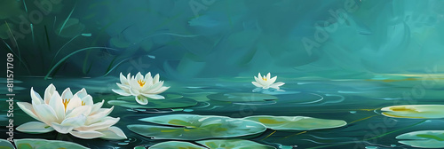 water lily dreams come true a serene scene of white flowers floating on blue water