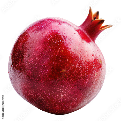delicious and natural pomegranate fruit on transparent background