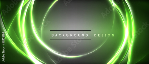 Neon circles shining on a black background, resembling a logo with a font made of liquid gas. The circles mimic terrestrial plant shapes, reminiscent of macro photography of grass rims