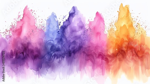 Celebrate the vibrant water color festival with spring and is celebrated with a splash of colors, music, dance Colorful pastel drawing paper texture, for greeting poster design art wallpaper