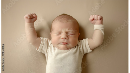 baby with Pride: Chin lifted, chest swells, basking in accomplishments, triumphant aura photo