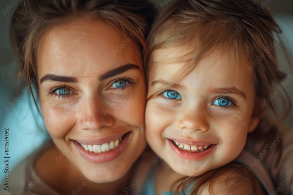 Happy Mother and her child created with Generative AI Happy Mother and her child created with Generative AI