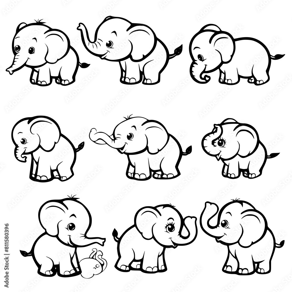 Elephant SVG, Elephant Svg, Elephant Clipart, Doodle Animal Svg, Doodle
