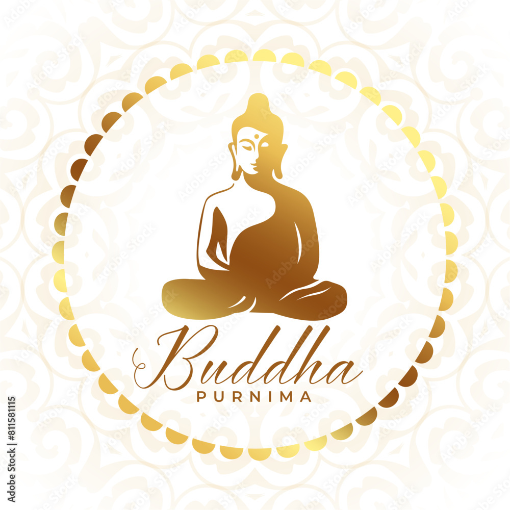 premium happy buddha purnima or vesak day background