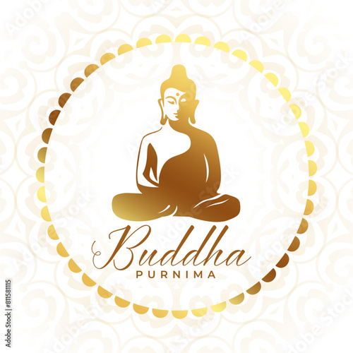 premium happy buddha purnima or vesak day background © starlineart