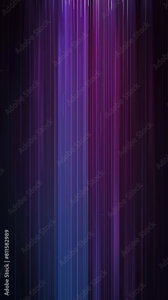 An elegant column of deep purple and blue plexus lines flowing vertically on a dark background, ideal for a layout with a large text area positioned at the top for key information or titles