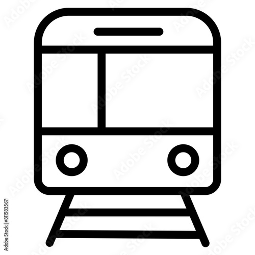 Train Icon in Line Style