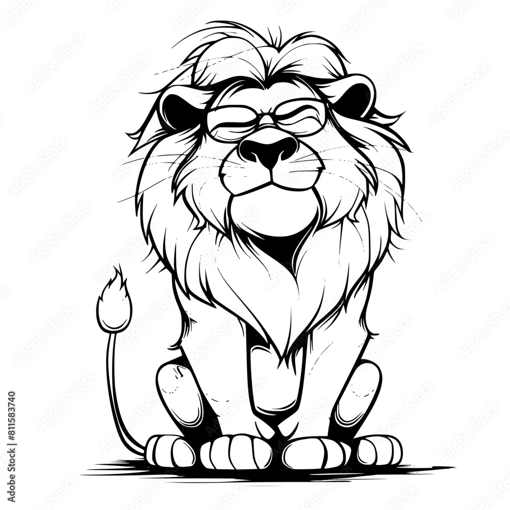 Baby Lion SVG, Lion Svg, Lion Clipart, Doodle Animal Svg, Doodle Lion
