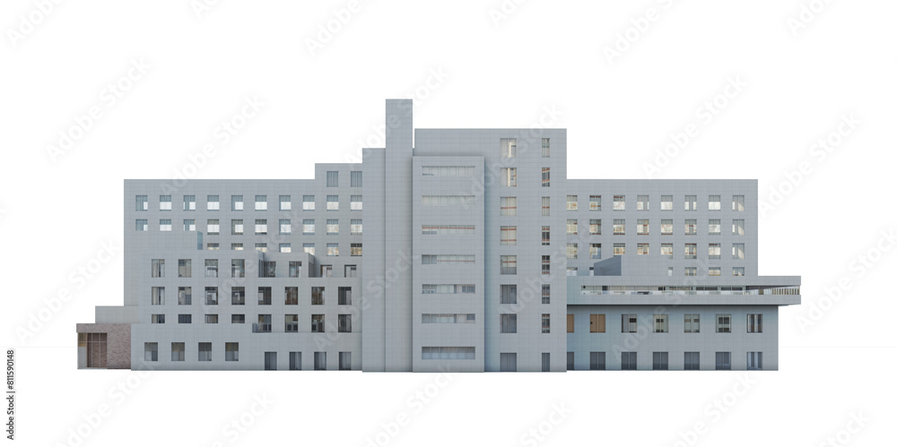 3d render of a building ,building isolated on white background 3d render of a building ,building isolated on white background