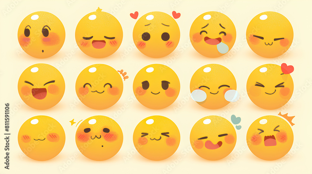 smile face emoji, expression emoticon set smile face emoji, expression emoticon set