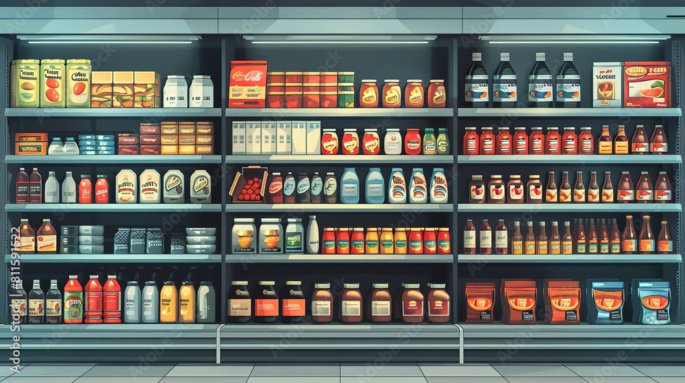Shelf Symphony: Harmonies of Supermarket Stock Shelf Symphony: Harmonies of Supermarket Stock
