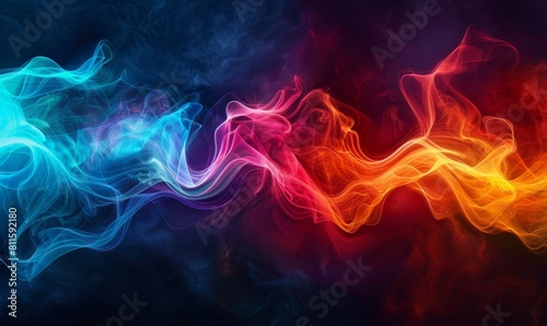 Colorful smoke on a dark background
