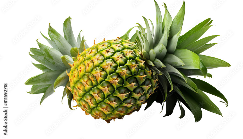 A golden pineapple isolated on a black background. A golden pineapple isolated on a black background.
