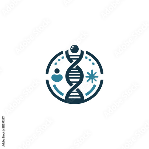 dna logo, genetics logo, molecule logo, dna tree logo, dna logo vector, Genetics Vector Design. Biological Illustration