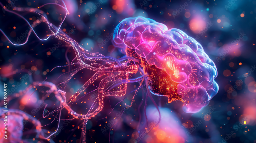 A holographic representation of the pituitary gland controlling hormonal balance A holographic representation of the pituitary gland controlling hormonal balance