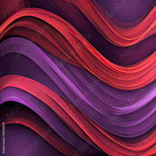 Abstract red and purple wave background