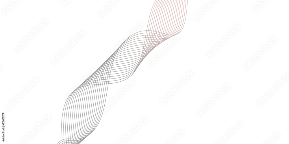Fototapeta premium Abstract vector background grew with red wavy lines. Red with grew wave background. grew lines vector illustration. Curved wave. Abstract wave element for design.