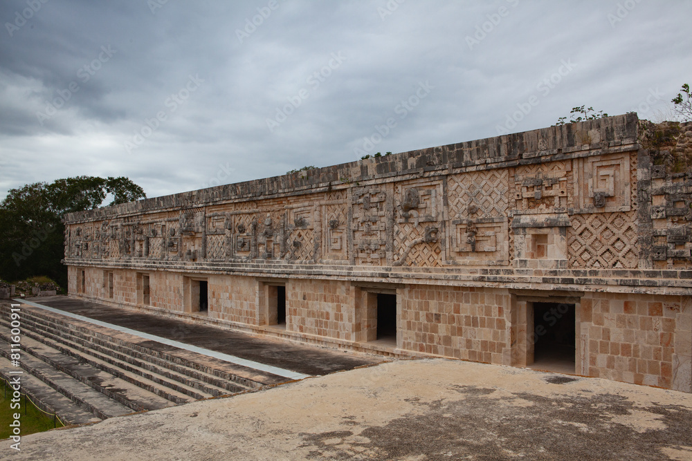 Ruins in Uxmal,Mexico. Uxmal is an ancient Maya city Ruins in Uxmal,Mexico. Uxmal is an ancient Maya city