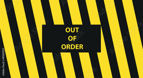 Line icon for online orders and purchases. Simple black linear label for mobile apps, online stores and booking sites. Vector illustration. out of order vector