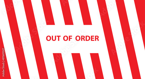 Line icon for online orders and purchases. Simple black linear label for mobile apps, online stores and booking sites. Vector illustration. out of order vector