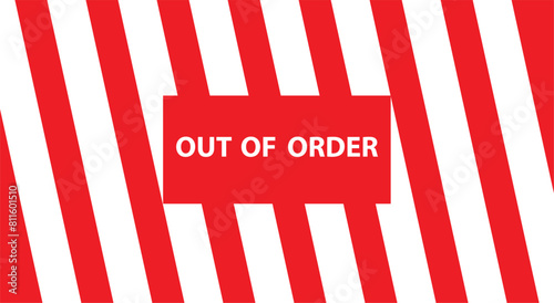 Line icon for online orders and purchases. Simple black linear label for mobile apps, online stores and booking sites. Vector illustration. out of order vector