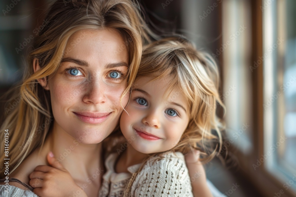Happy Mother and her child created with Generative AI Happy Mother and her child created with Generative AI