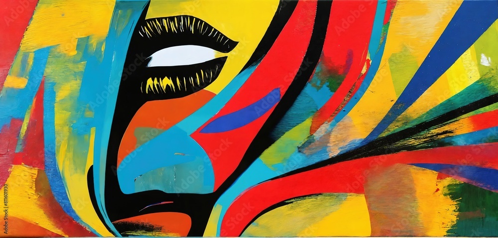 Illustration on the theme of modern painting. Art. Generative AI Illustration on the theme of modern painting. Art. Generative AI