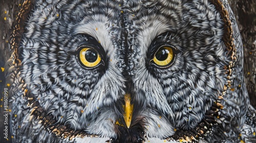 Large Grey owl Strix nebulosa photo