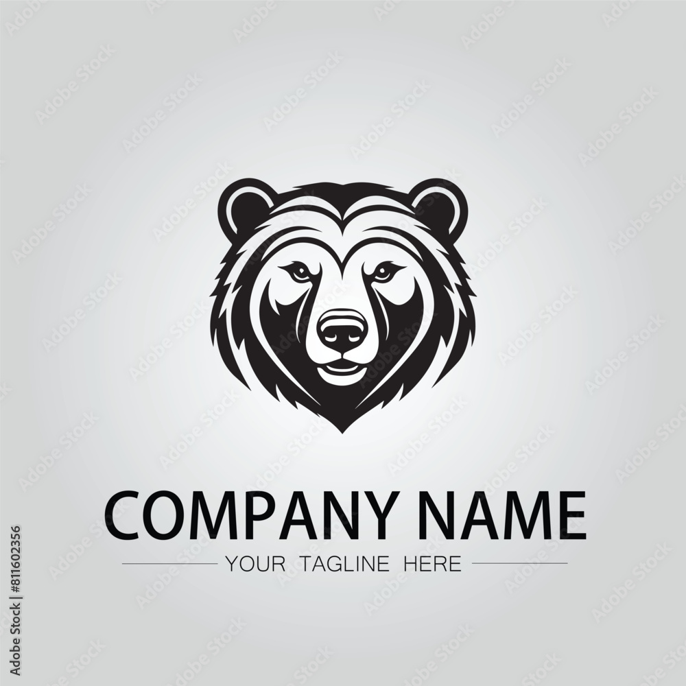 Bear head symbol company logo vector image on the white background Bear head symbol company logo vector image on the white background