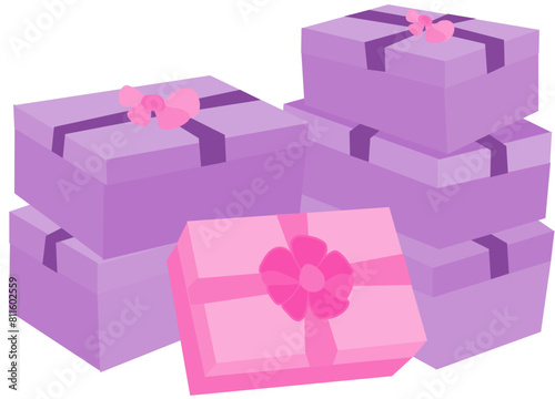 birthday gift box  vector