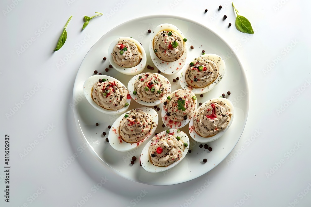 5-Pepper Deviled Eggs with Finely Chopped Black Peppercorns