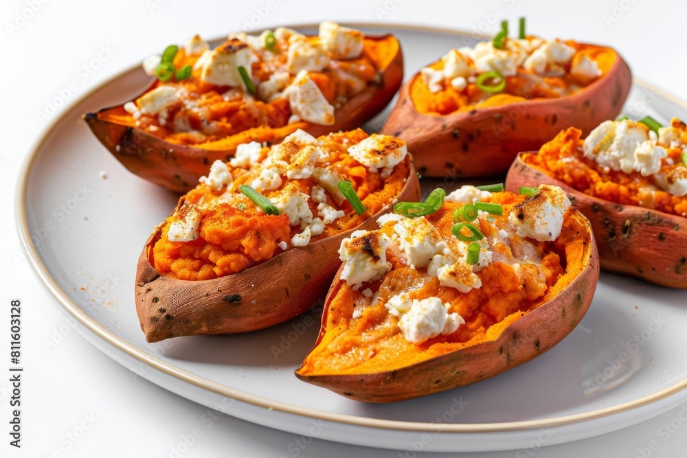 Flavorful Twice-Baked Sweet Potatoes with Mashed Feta Flavorful Twice-Baked Sweet Potatoes with Mashed Feta