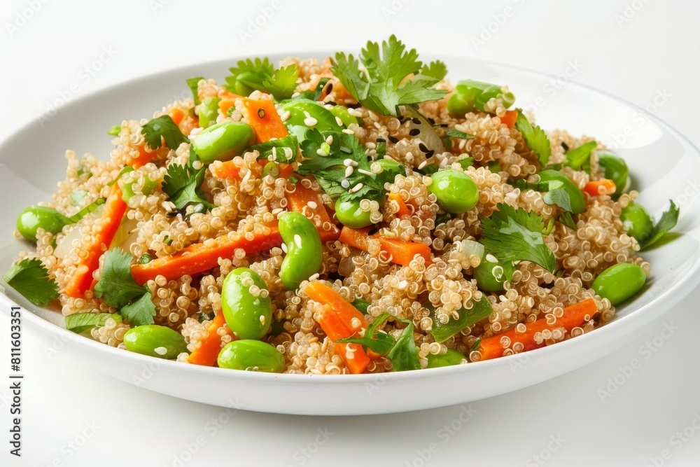 Nutritious Quinoa Salad with Edamame and Carrots Nutritious Quinoa Salad with Edamame and Carrots
