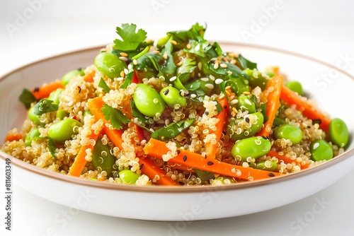 Satisfying and Nutritious Quinoa Salad with Edamame and Carrots