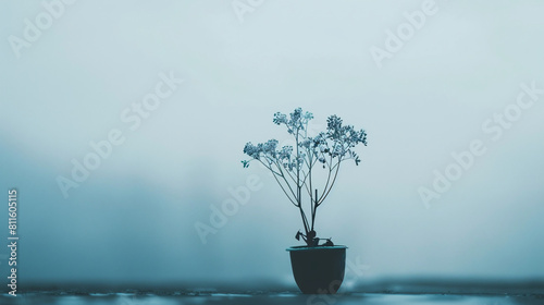 A small plant that is sitting in a pot photo