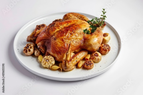 Delightful Thyme-Roasted Garlic Chicken