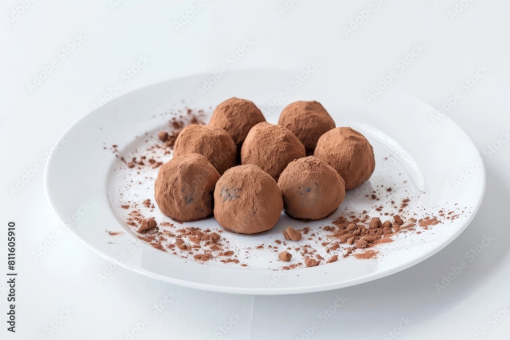 Divine 4-Ingredient Avocado Truffles on White Plate Divine 4-Ingredient Avocado Truffles on White Plate