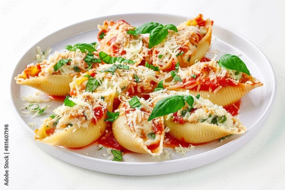 Tempting Four Cheese Stuffed Shells with Aromatic Filling Tempting Four Cheese Stuffed Shells with Aromatic Filling