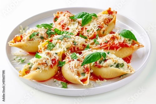 Tempting Four Cheese Stuffed Shells with Aromatic Filling
