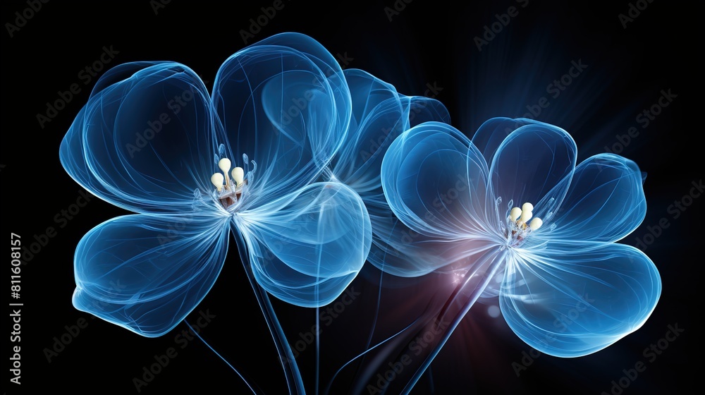 Concept flowers technology background Concept flowers technology background