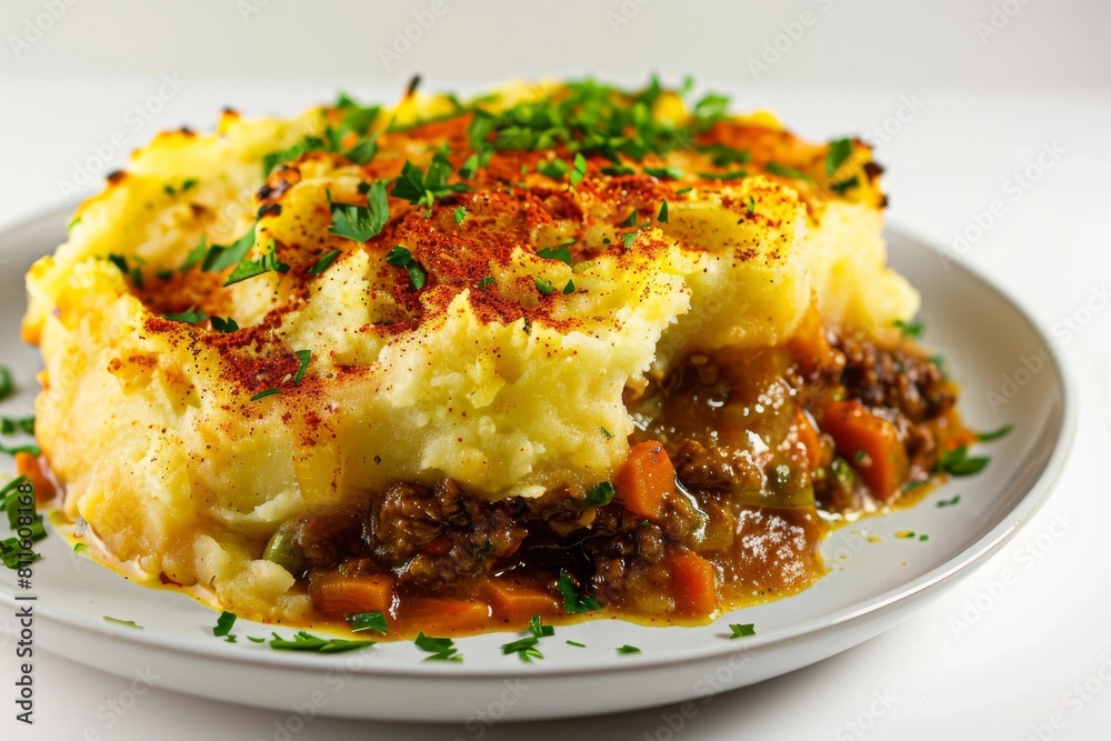 Hearty Shepherd's Pie with Generously Seasoned Ground Beef Hearty Shepherd's Pie with Generously Seasoned Ground Beef