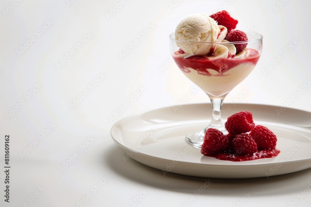 Banana, Raspberry and Coconut Ice Cream Masterpiece