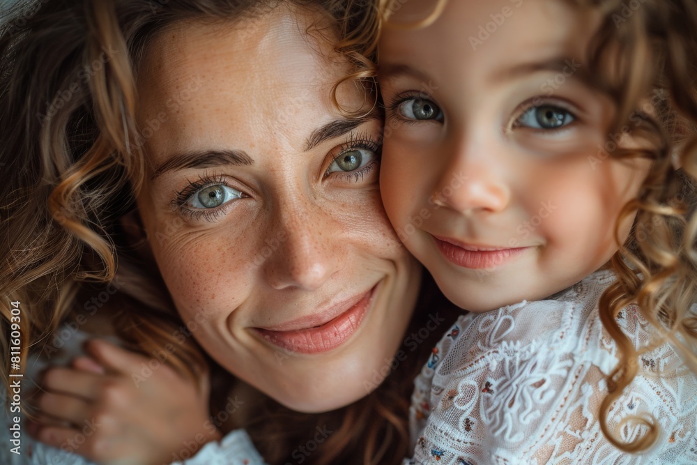 Happy Mother and her child created with Generative AI Happy Mother and her child created with Generative AI