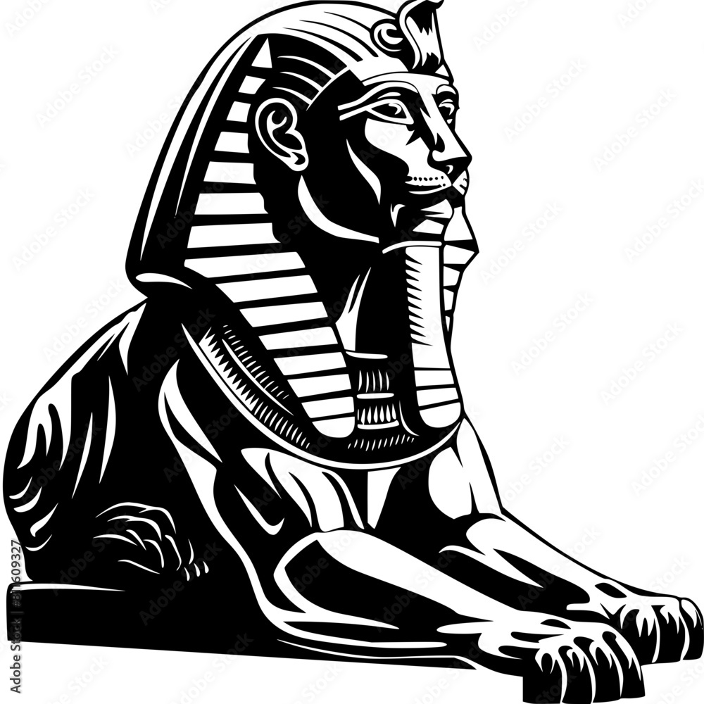 Stockvektorbilden Egyptian Sphinx SVG, Svg files for Cricut, Africa Svg ...